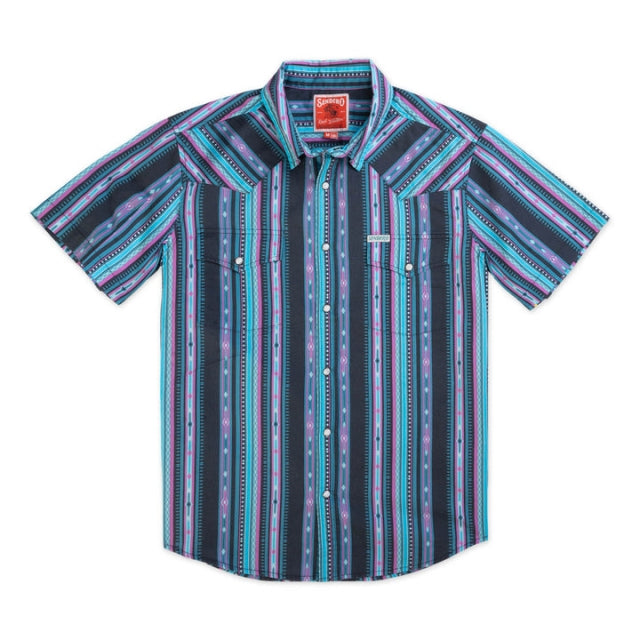 Serape Pearl Snap Short Sleeve