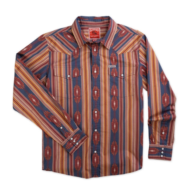 Serape Pearl Snap Long Sleeve Shirt