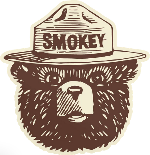 Smooky Icon Smokey Logo Sticker — The Bear Mountain