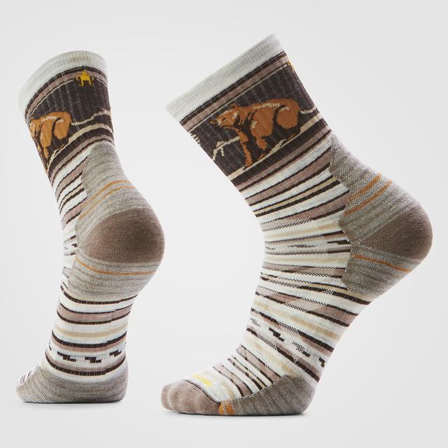 Unisex Hike Bear Stripe Mid Crew Socks